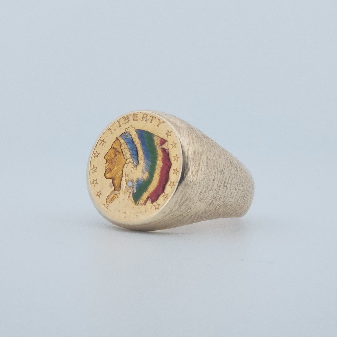 1915 $2.50 Liberty Coin Ring 17 Grams