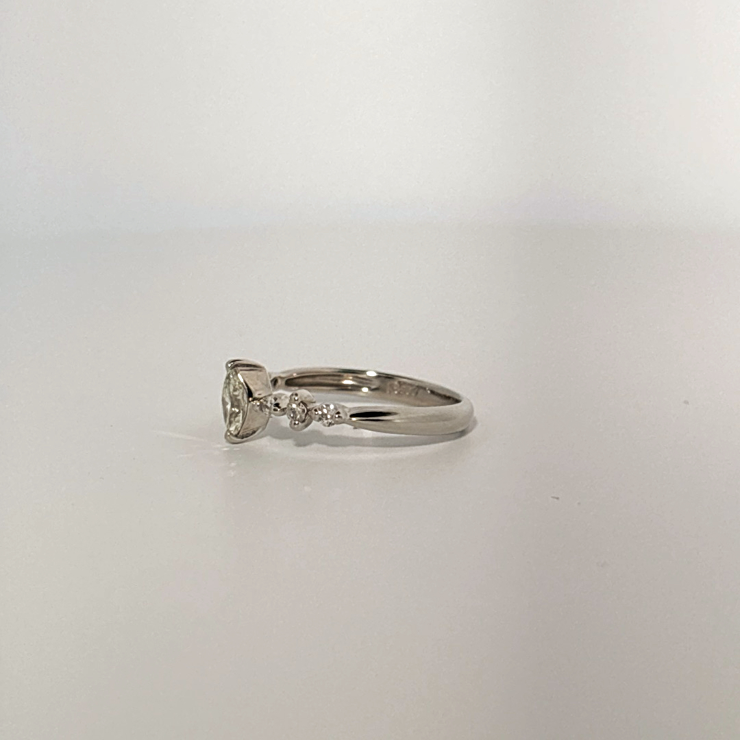 Natural Diamonds (0.43 CTW) Center Marquise (0.28 CT), Size 6, Platinum 900
