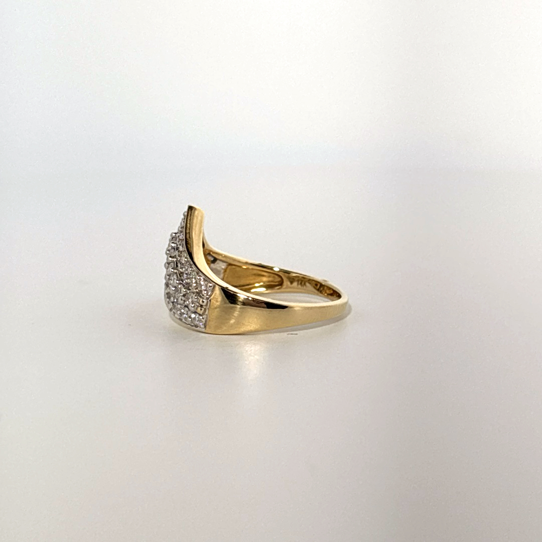 Natural Diamonds (0.50 CTW) Designer Band, Size 7, 14K Yellow Gold