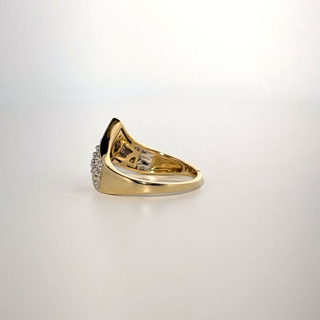Natural Diamonds (0.50 CTW) Designer Band, Size 7, 14K Yellow Gold