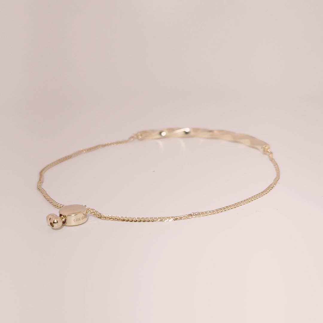 Unisex Fancy Italian Solid Bracelet, 14K Yellow Gold