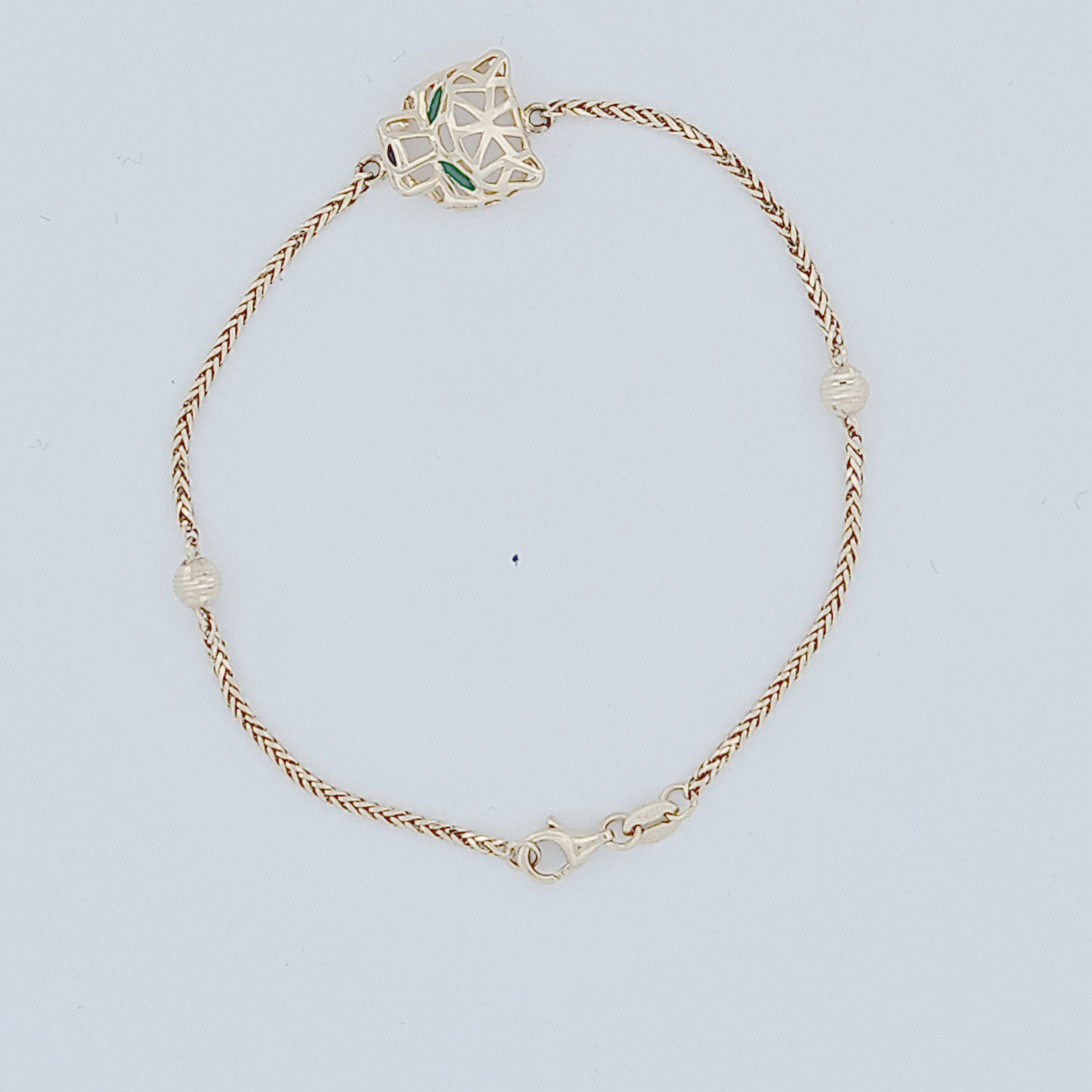Unisex Fancy Italian Solid Bracelet, 14K Yellow Gold