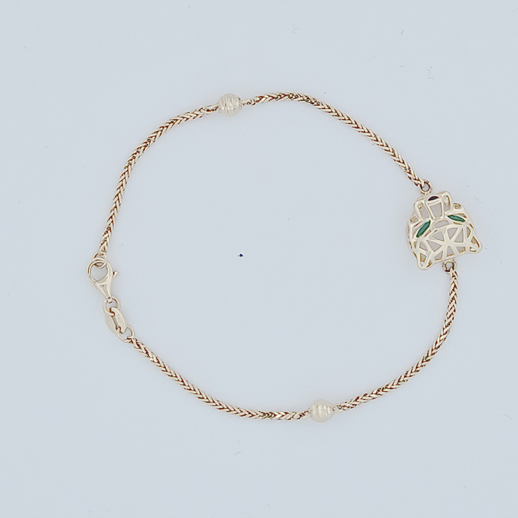 Unisex Fancy Italian Solid Bracelet, 14K Yellow Gold