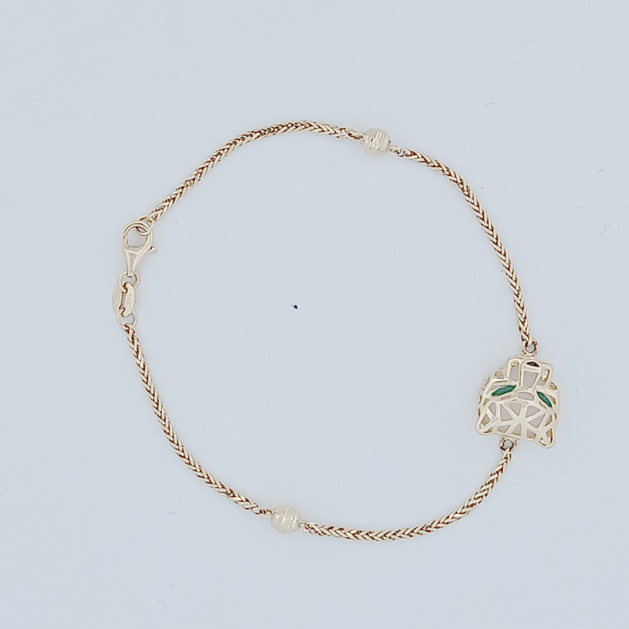Unisex Fancy Italian Solid Bracelet, 14K Yellow Gold