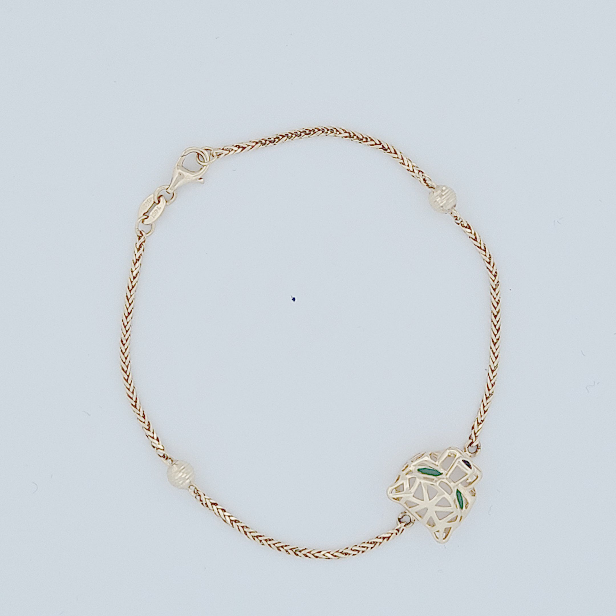 Unisex Fancy Italian Solid Bracelet, 14K Yellow Gold