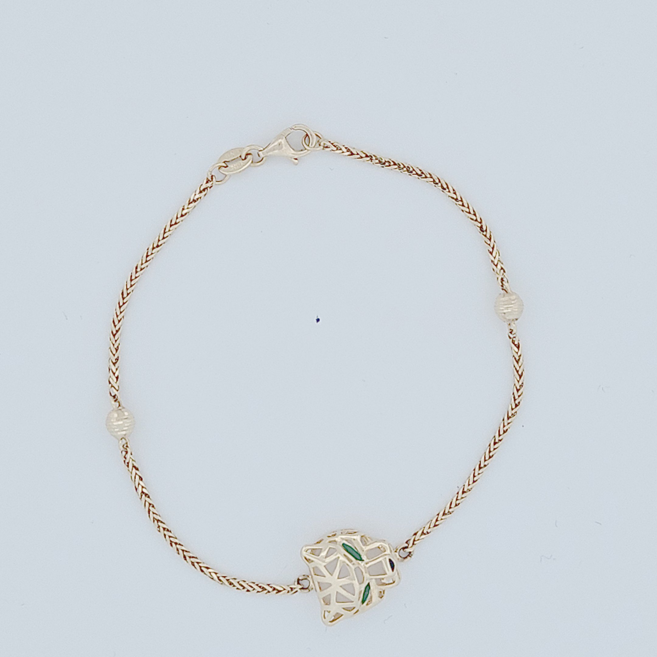 Unisex Fancy Italian Solid Bracelet, 14K Yellow Gold