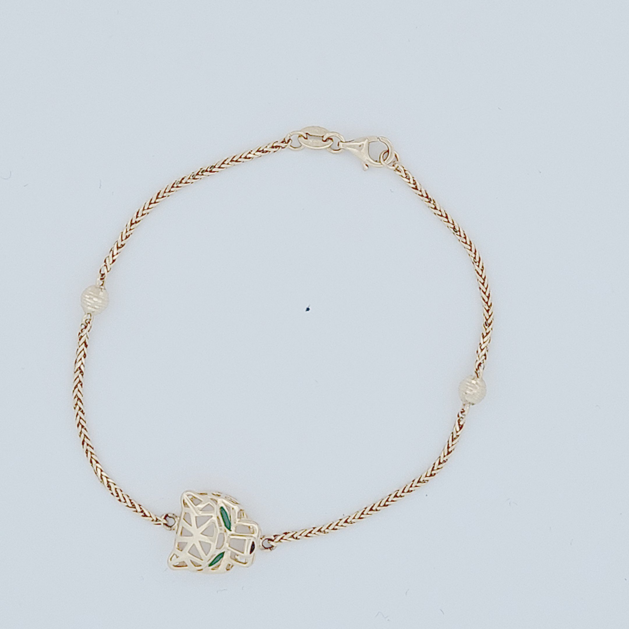 Unisex Fancy Italian Solid Bracelet, 14K Yellow Gold