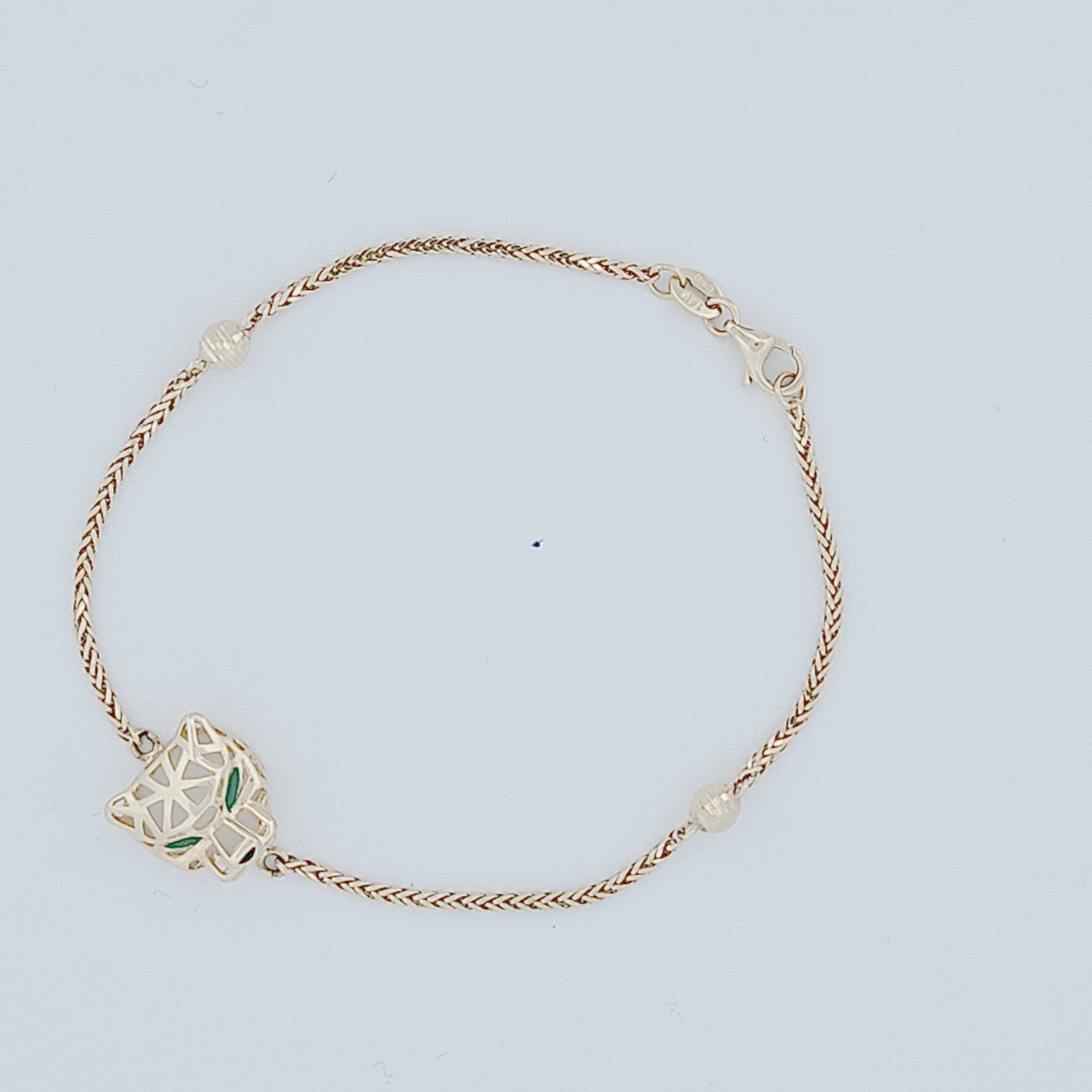 Unisex Fancy Italian Solid Bracelet, 14K Yellow Gold