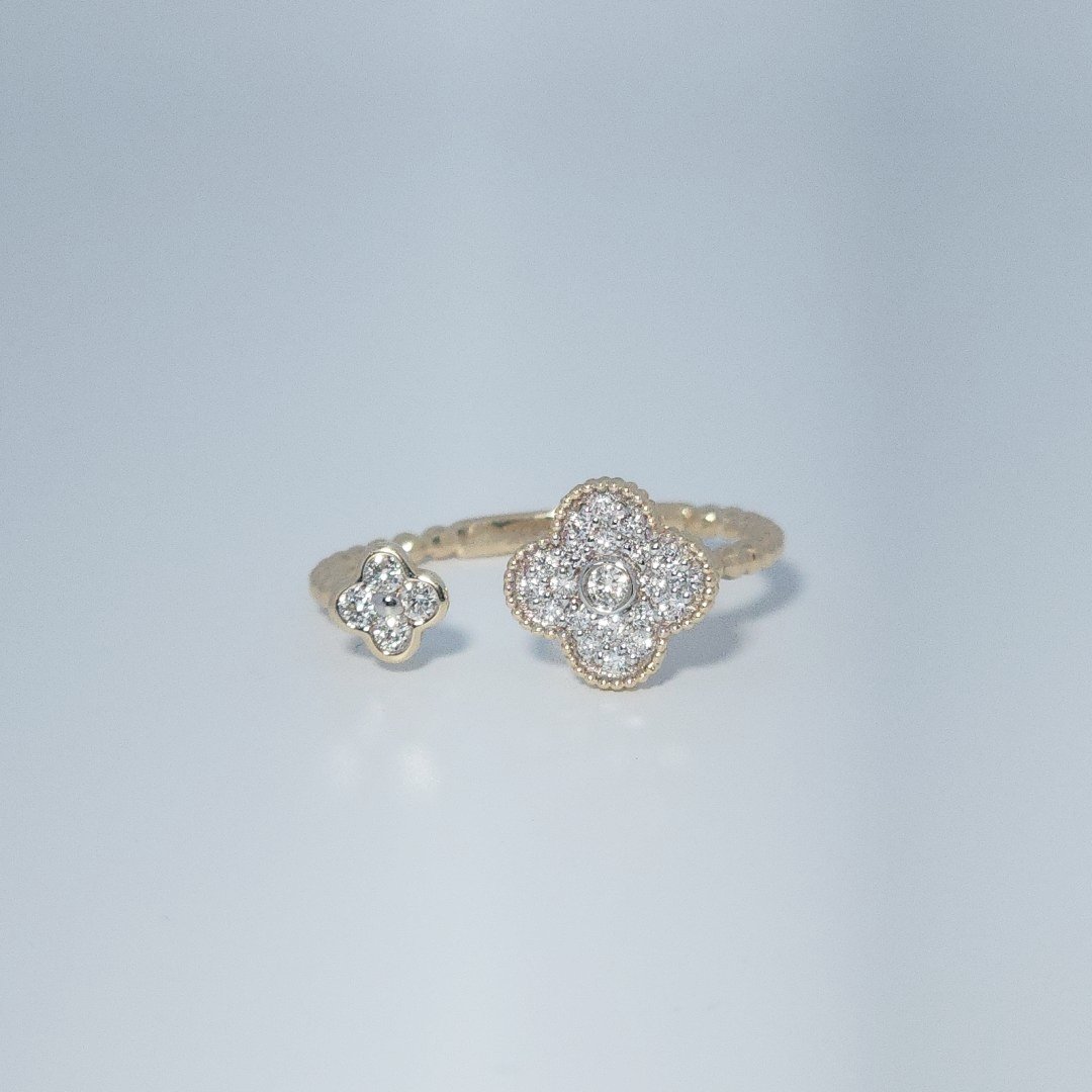 Clover Style, Fashion Ring, Natural Diamonds(1/5 CTW) GH/I1