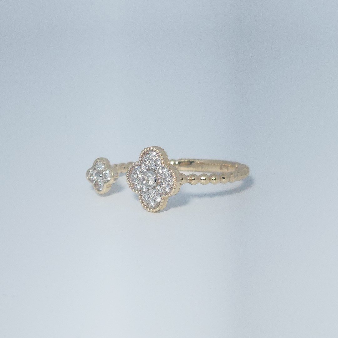 Clover Style, Fashion Ring, Natural Diamonds(1/5 CTW) GH/I1