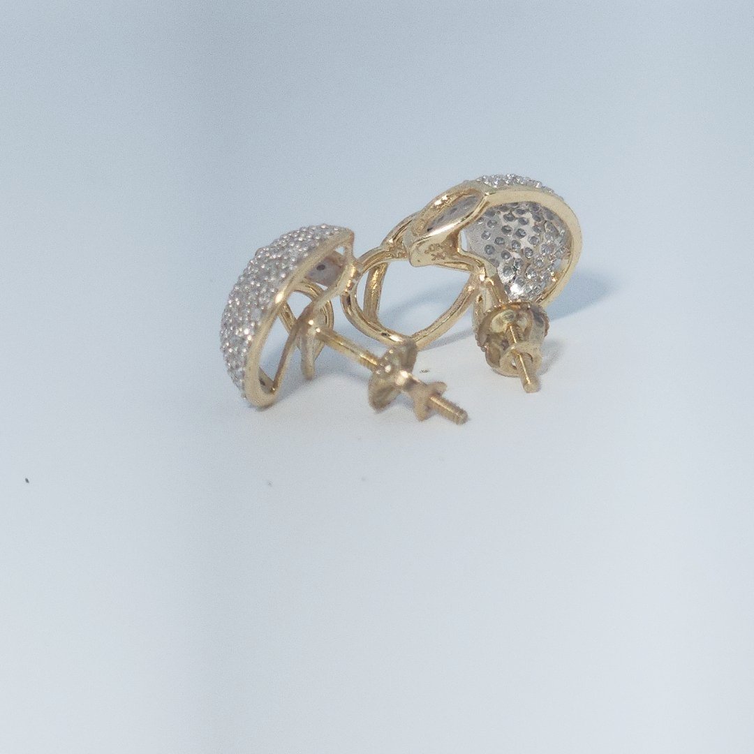 Football Helmet, Fashion Gift Earring, Natural Diamonds(3/8 CTW)