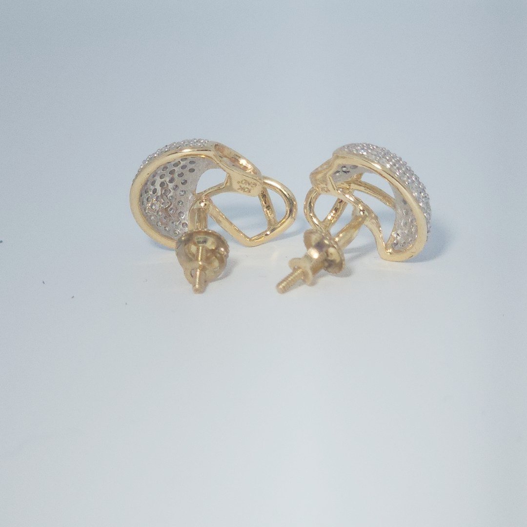 Football Helmet, Fashion Gift Earring, Natural Diamonds(3/8 CTW)