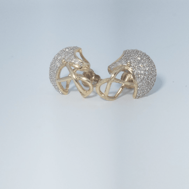 Football Helmet, Fashion Gift Earring, Natural Diamonds(3/8 CTW)