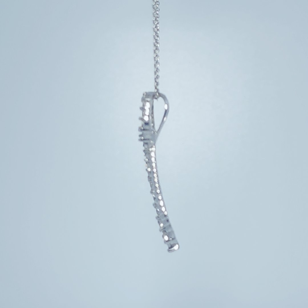 Infinity Pendant Chain, Natural Diamonds (0.33CTW), 14K White Gold