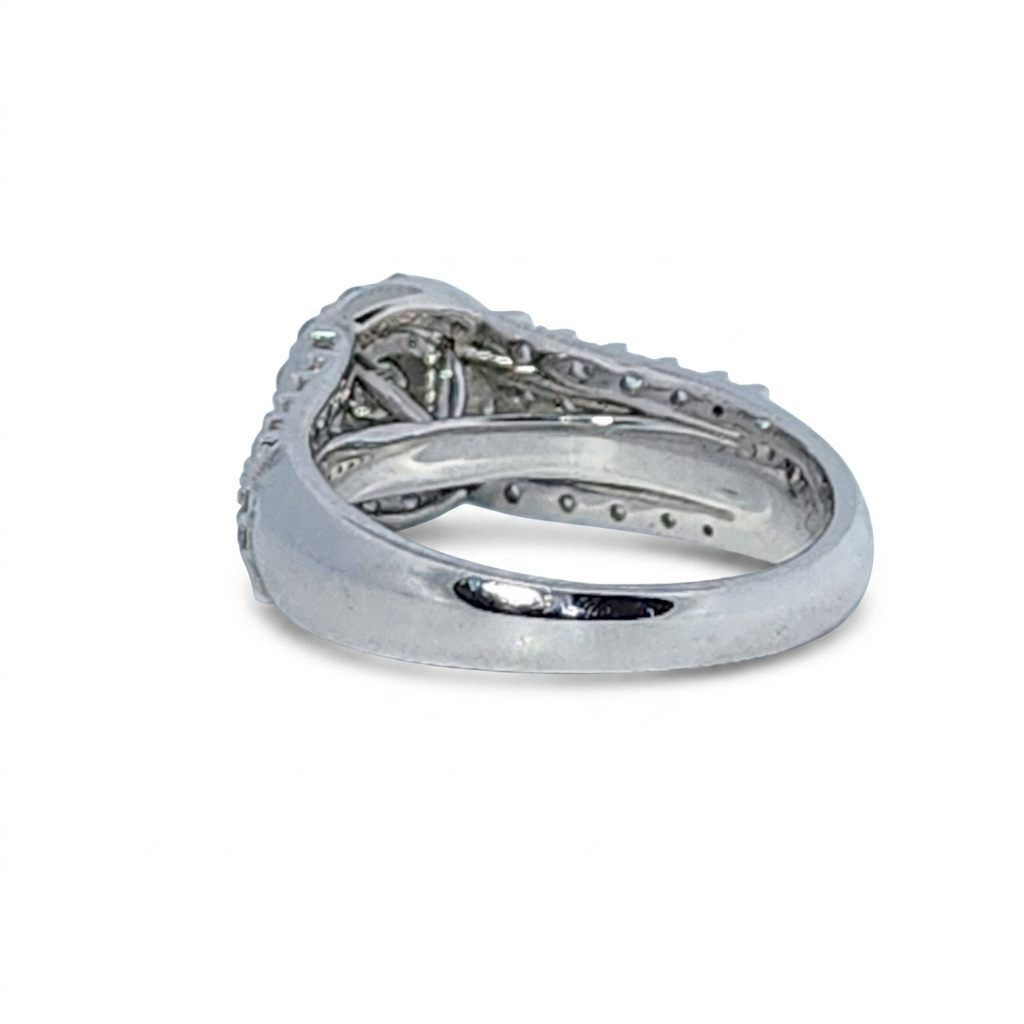 Diamonds Head, Cluster Solitaire Ring, Natural Diamonds(0.90 CTW) GH/SI1