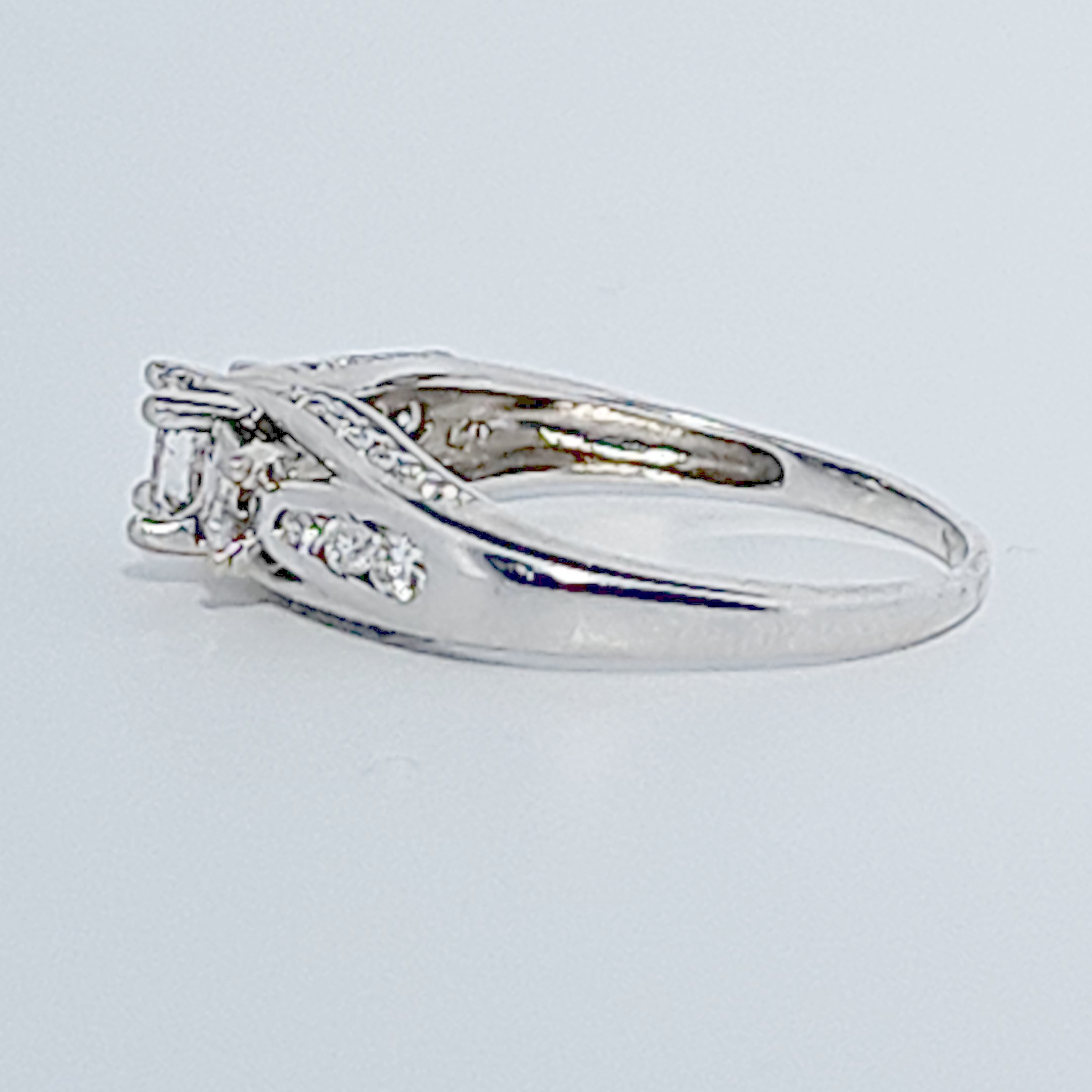 Princess cut Ring , Natural Diamonds (1.00CTW) G/I1, 14K White Gold, Size 7