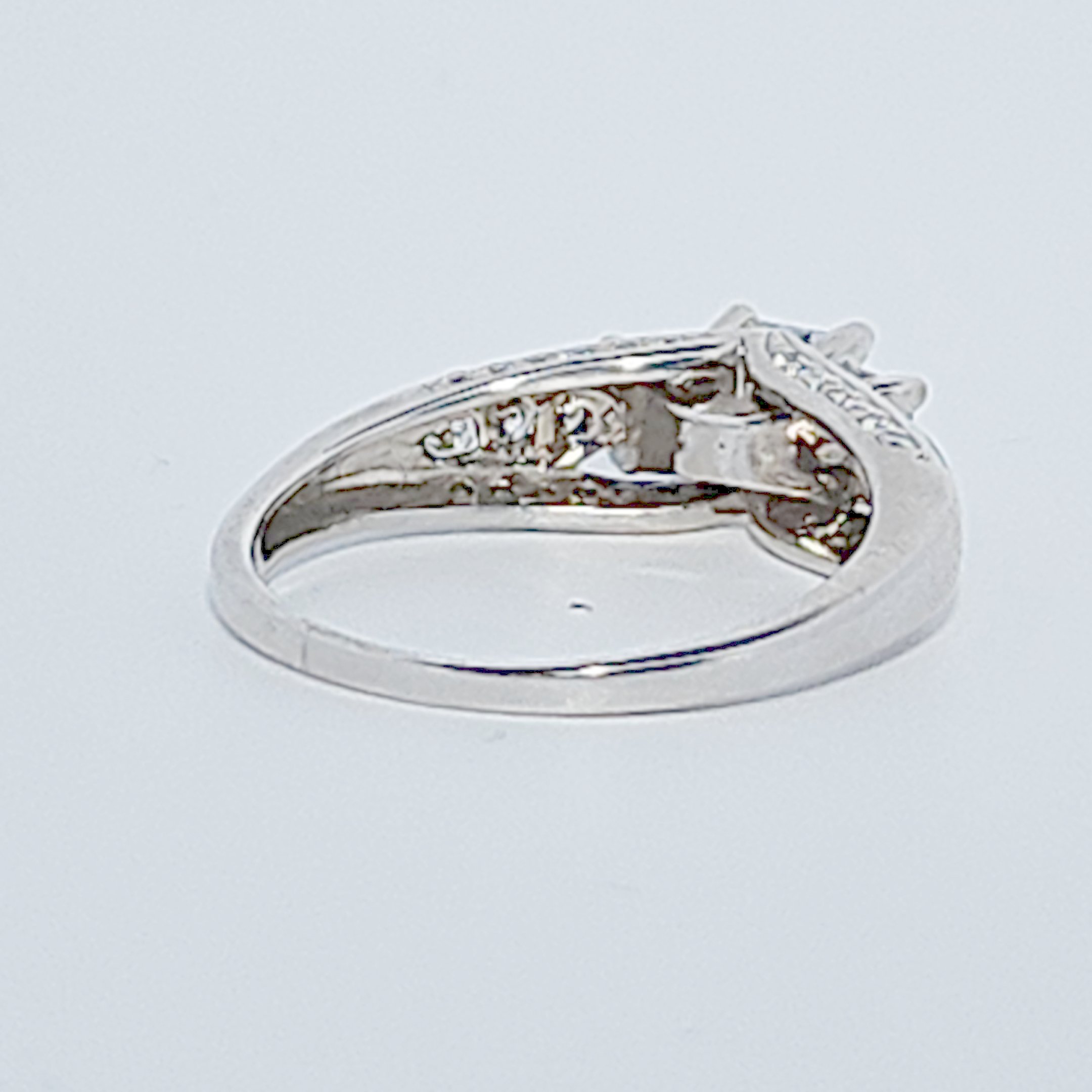 Princess cut Ring , Natural Diamonds (1.00CTW) G/I1, 14K White Gold, Size 7