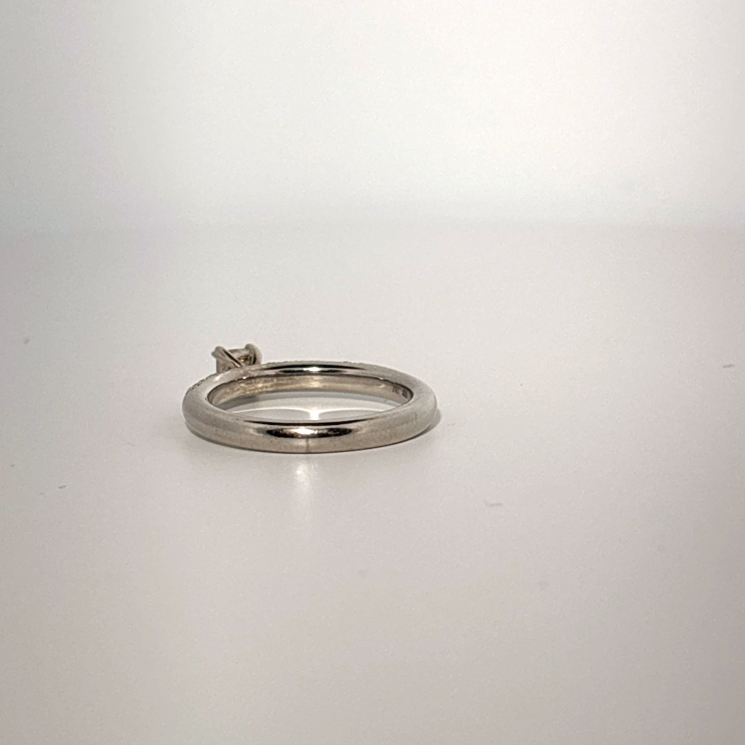 Women Solitaire Ring, Natural Diamonds 0.50 CT TW, H/SI1 14K White Gold