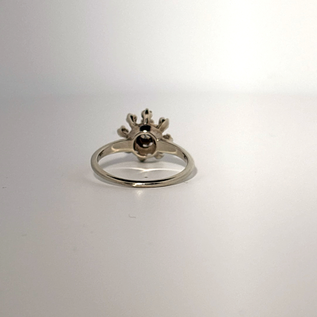 0.35CTW Natural Diamonds with Center 0.20CT,  14K White Gold